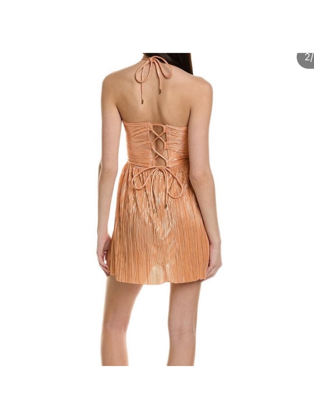 Sabina Musayev Cody Mini Dress Peach - Picture 2 of 8